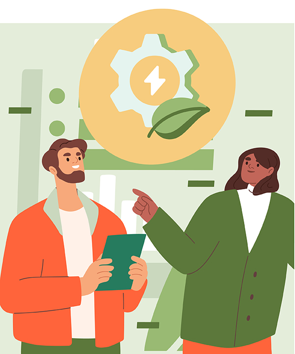 Infographic explaining the Green Economy Agreement and its purpose.